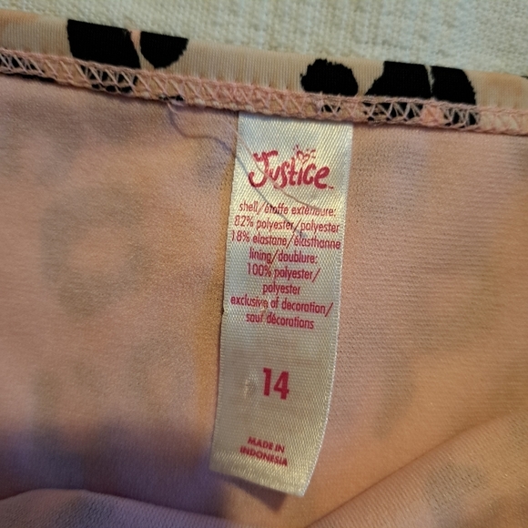 Justice girls size 14 2 piece animal print swim suit - Picture 2 of 4